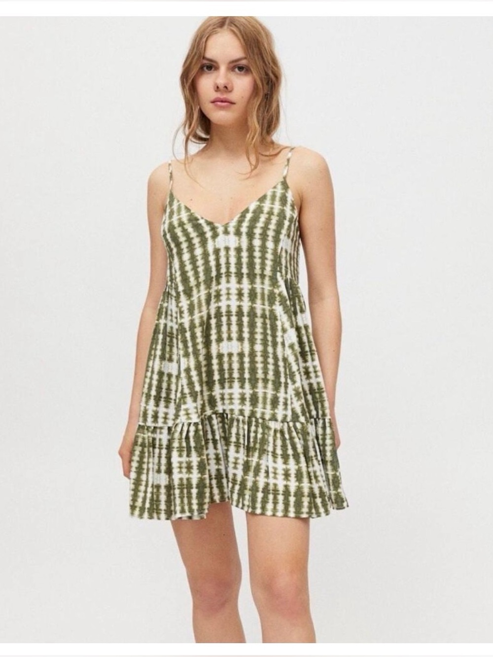 Urban Outfitters 😍 NWOT Tangerine Mini Frock, Green Shibori, so damn cute, XS